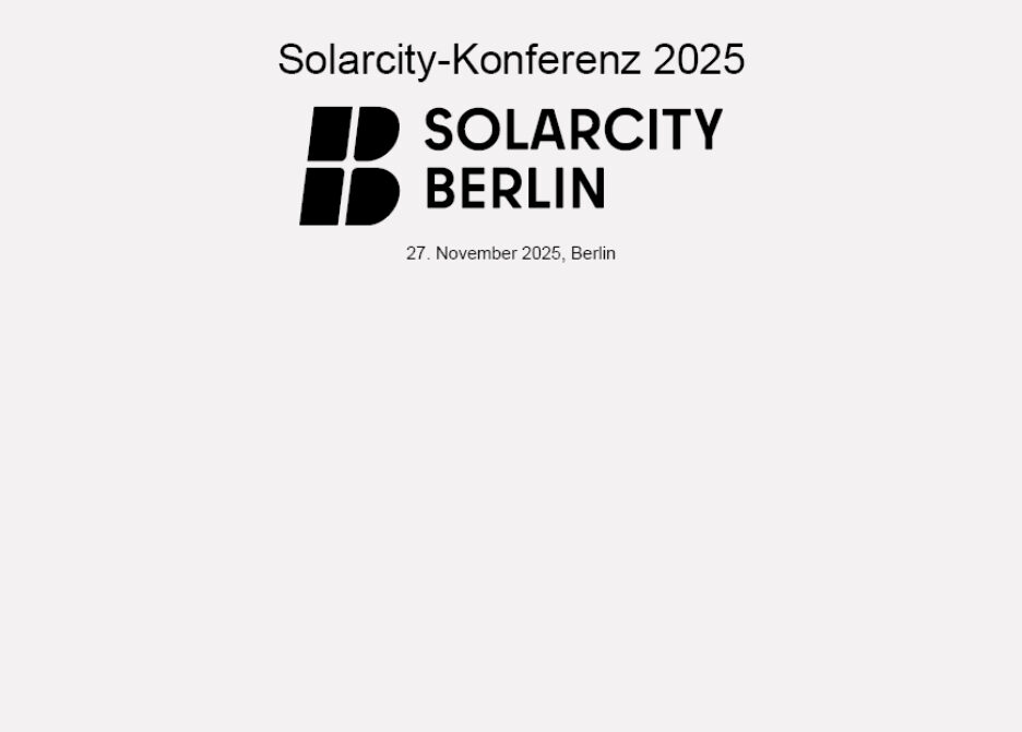 Titelbild Vortrag Solarcity Konferenz